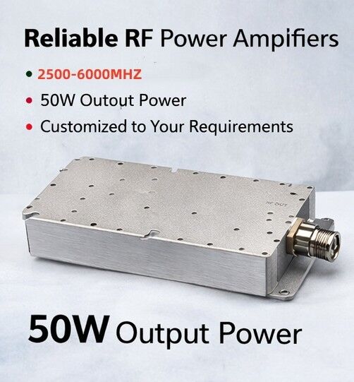 8·10 GHz 50W 고전력 증폭기 모듈 X 대역 애플리케이션을 위한 고효율 RF 전력 증폭기