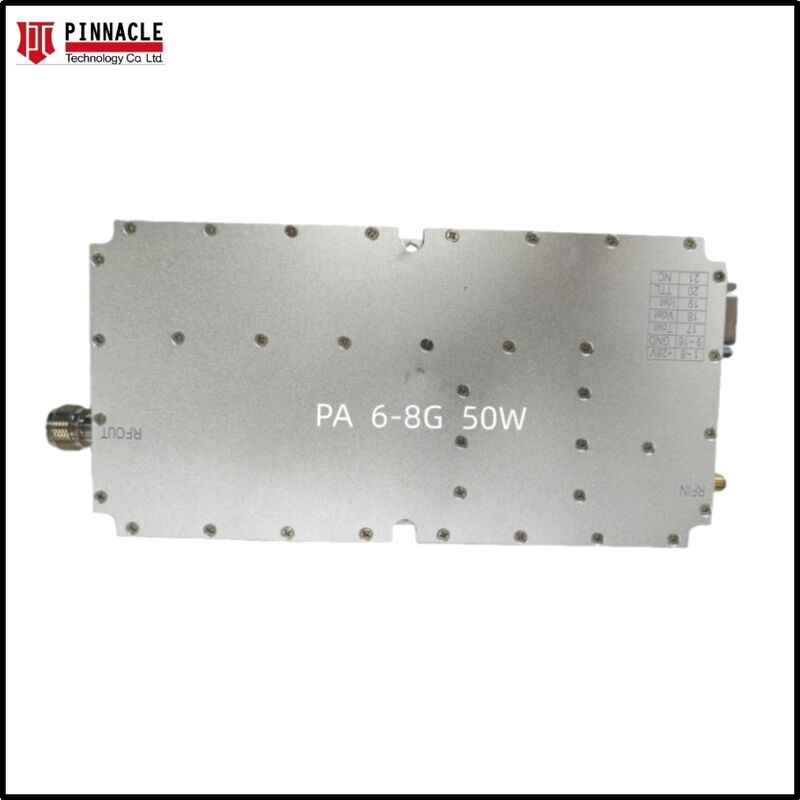 5925-7125 MHz 신호 억제를 위한 50W 또는 100W 출력으로 고전력 WiFi 6E RF 제이머 증폭기 모듈